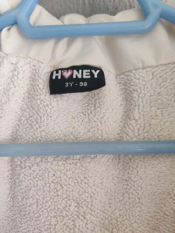 Kız Çocuk Beyaz Fermuarlı Streetwear Mont - Görsel 3