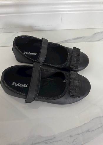 Kız Çocuk Siyah Cırtcırtlı Babet Ayakkabı - Görsel 2