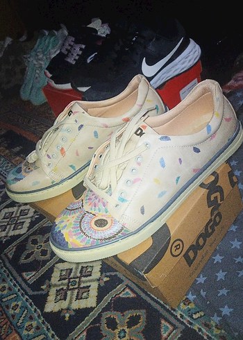 Renkli Bağcıklı Kadın Sneaker - Görsel 4