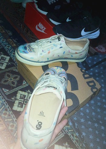 Renkli Bağcıklı Kadın Sneaker - Görsel 2