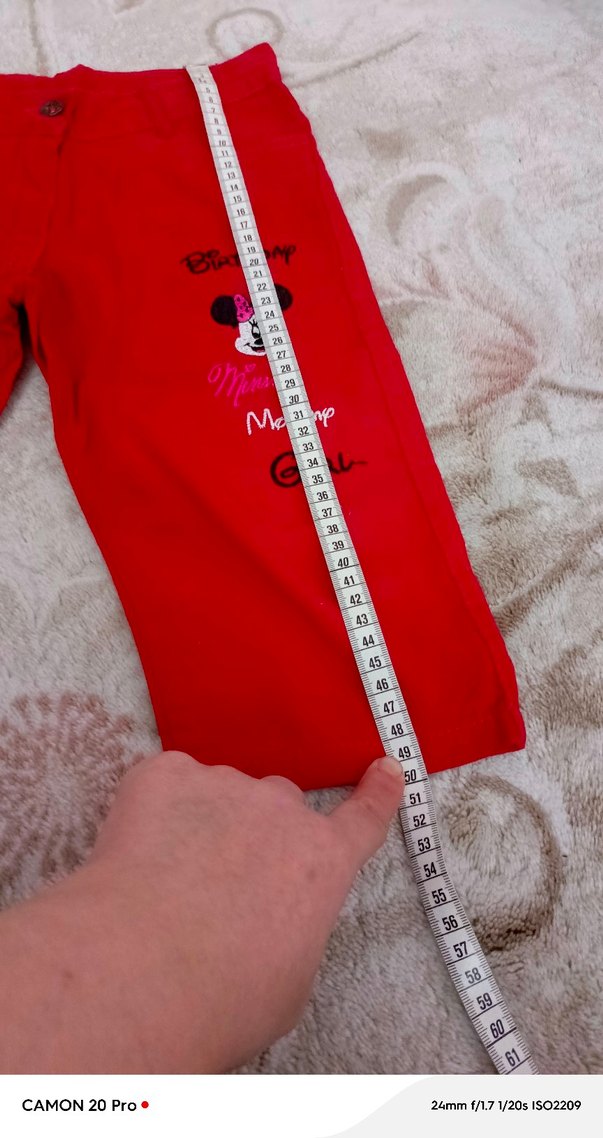 Kızlar için renkli baskılı pamuklu bol kesim kapri pantolon - Görsel 3