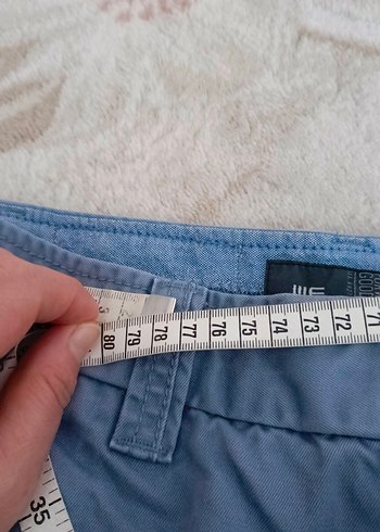 Erkek Gri Kot Şort Rahat Kesim - Görsel 3