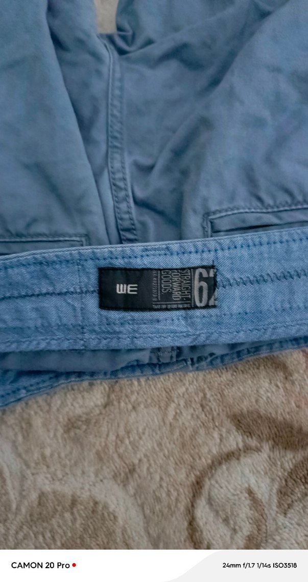 Erkek Gri Kot Şort Rahat Kesim - Görsel 5