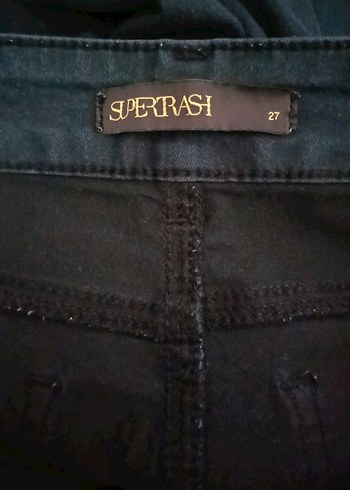 Kadın siyah Normal Kesim Denim Pantolon - Görsel 3