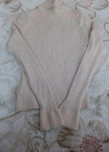 Bej Boğazlı Triko Kadın Kazak - Görsel 3