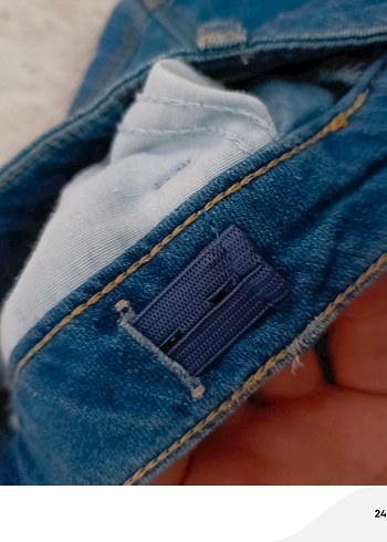 Kız çocuk Mavi Denim Mini Şort - Görsel 4