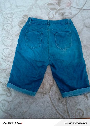 Kız çocuk Mavi Denim Mini Şort - Görsel 2