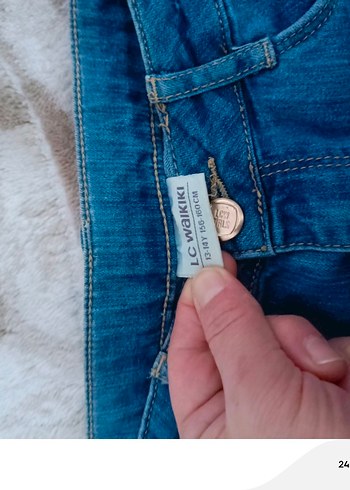 Kız çocuk Mavi Denim Mini Şort - Görsel 3