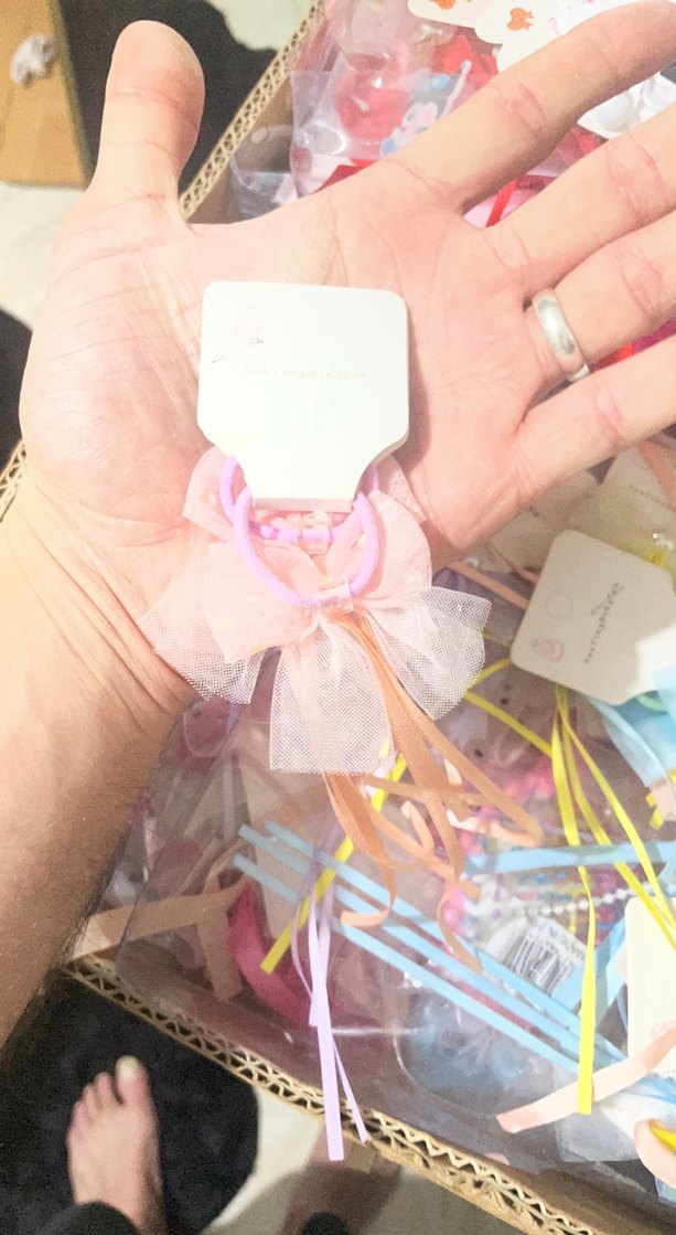 Pembe Fiyonklu Bohem Çocuk Saç Tokası - Görsel 2