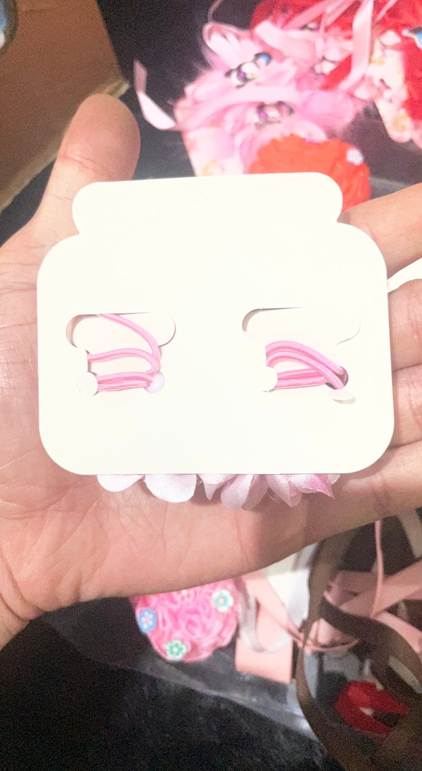 Pembe Desenli Fiyonk Saç Tokası - Görsel 2