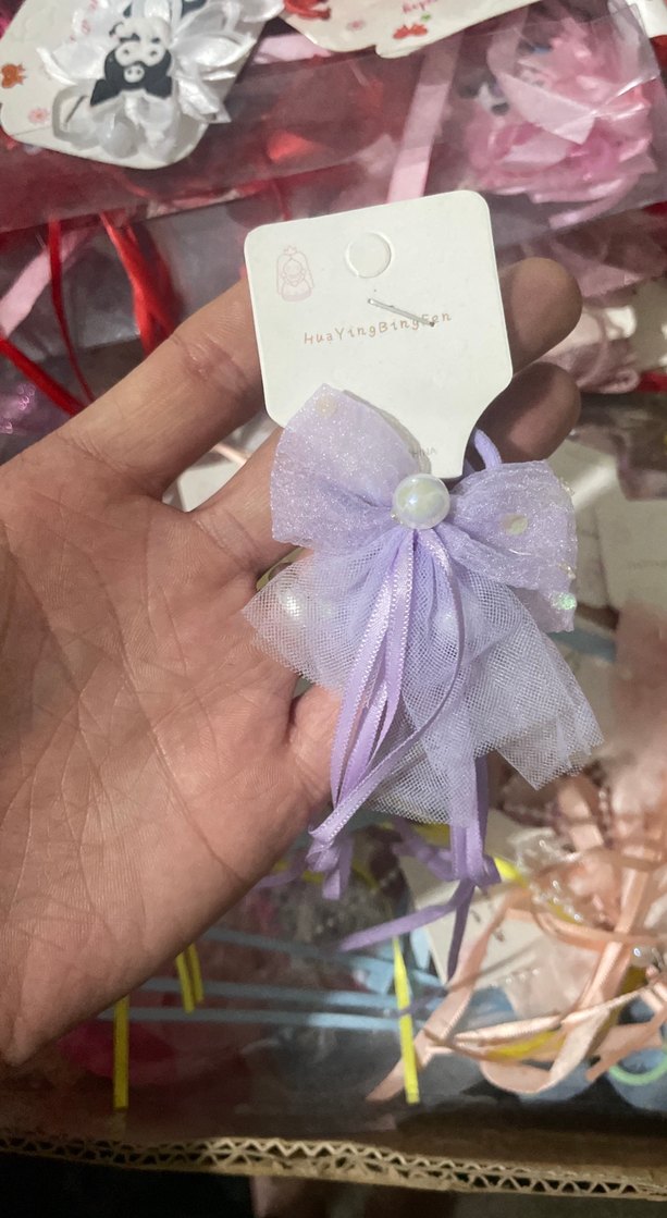 Mor Pastel Fiyonklu Bohem Saç Aksesuarı - Görsel 3