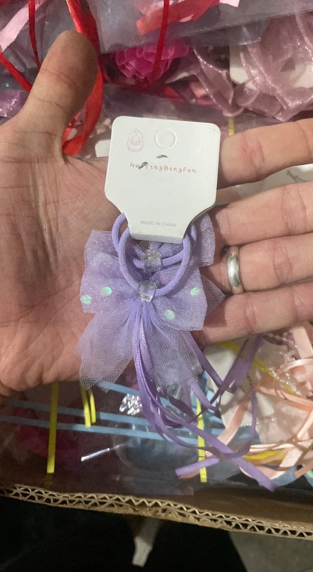 Mor Pastel Fiyonklu Bohem Saç Aksesuarı - Görsel 2