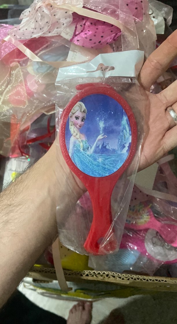 Renkli Elsa Temalı Çocuk Saç Fırçası - Görsel 3