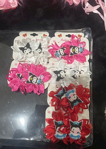 Renkli Kurdeleli Rock Punk Çocuk Toka Seti - Görsel 2