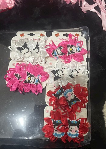 Renkli Kurdeleli Rock Punk Çocuk Toka Seti - Görsel 3