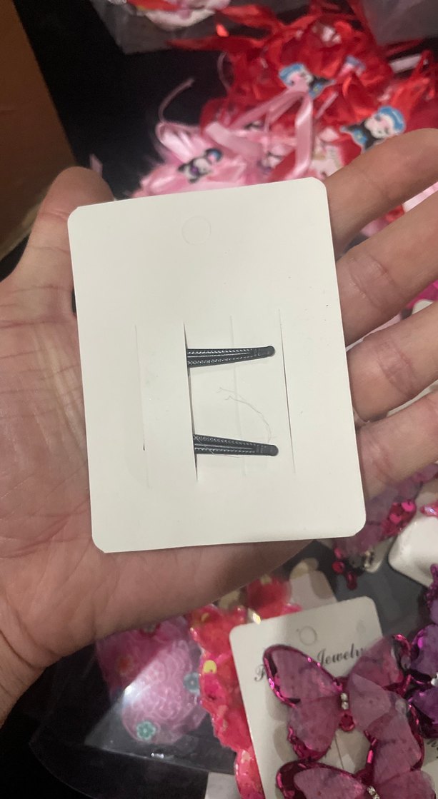 Boncuklu Nakışlı Mor Kelebek Çocuk Toka - Görsel 2