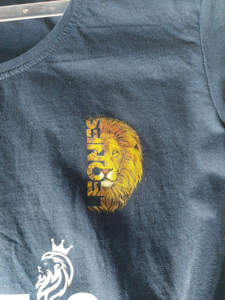 Navy Baskılı Kısa Kollu Denim Tişört - Görsel 3