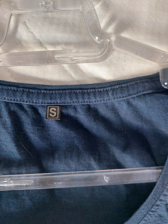 Navy Baskılı Kısa Kollu Denim Tişört - Görsel 2