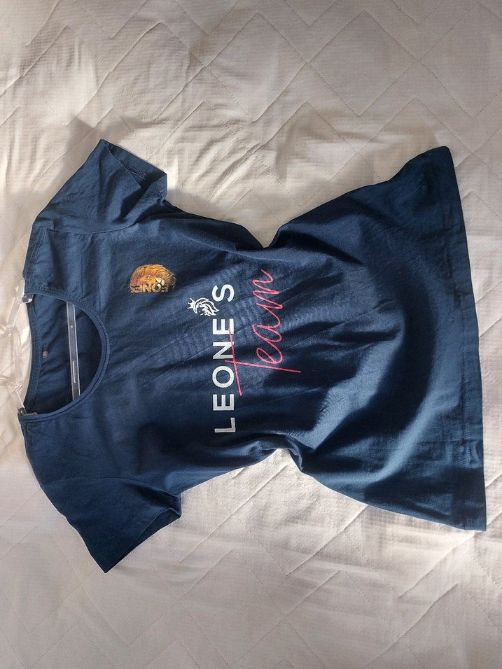 Navy Baskılı Kısa Kollu Denim Tişört - Görsel 4