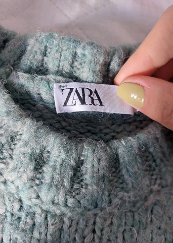 Yeşil Örgü Kadın Kazak - Görsel 2