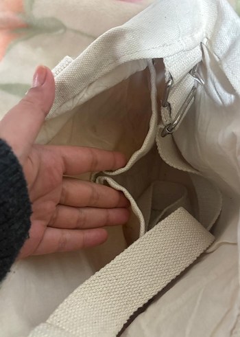 Beyaz Pamuklu 
 Kadın Çanta - Görsel 3