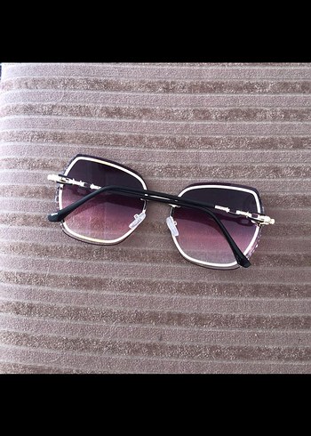 Kahverengi Pul İşlemeli Bohem Kadın Güneş Gözlüğü - Görsel 2