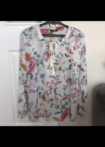 Çiçek Desenli Bohem Kadın Bluz - Görsel 3