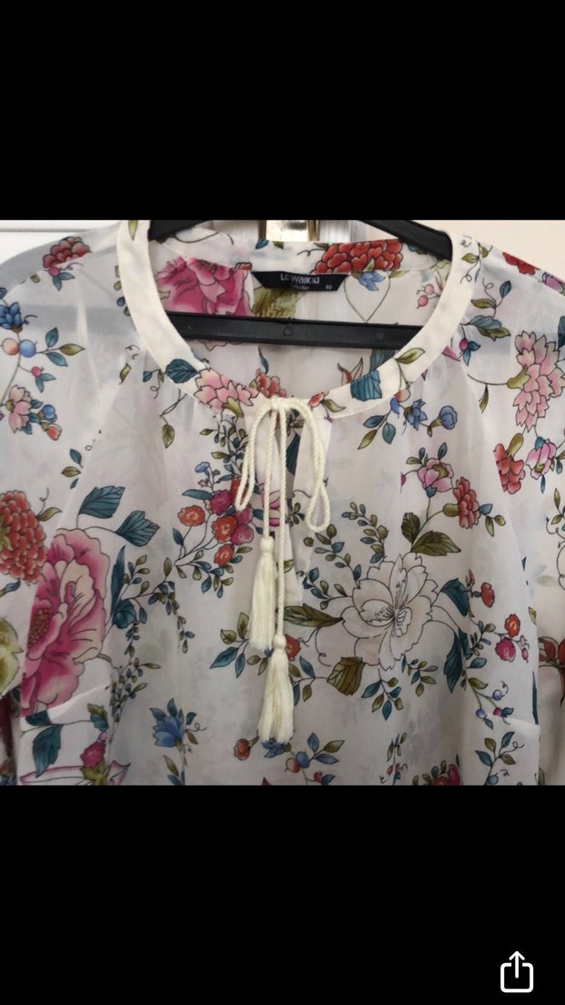 Çiçek Desenli Bohem Kadın Bluz - Görsel 2