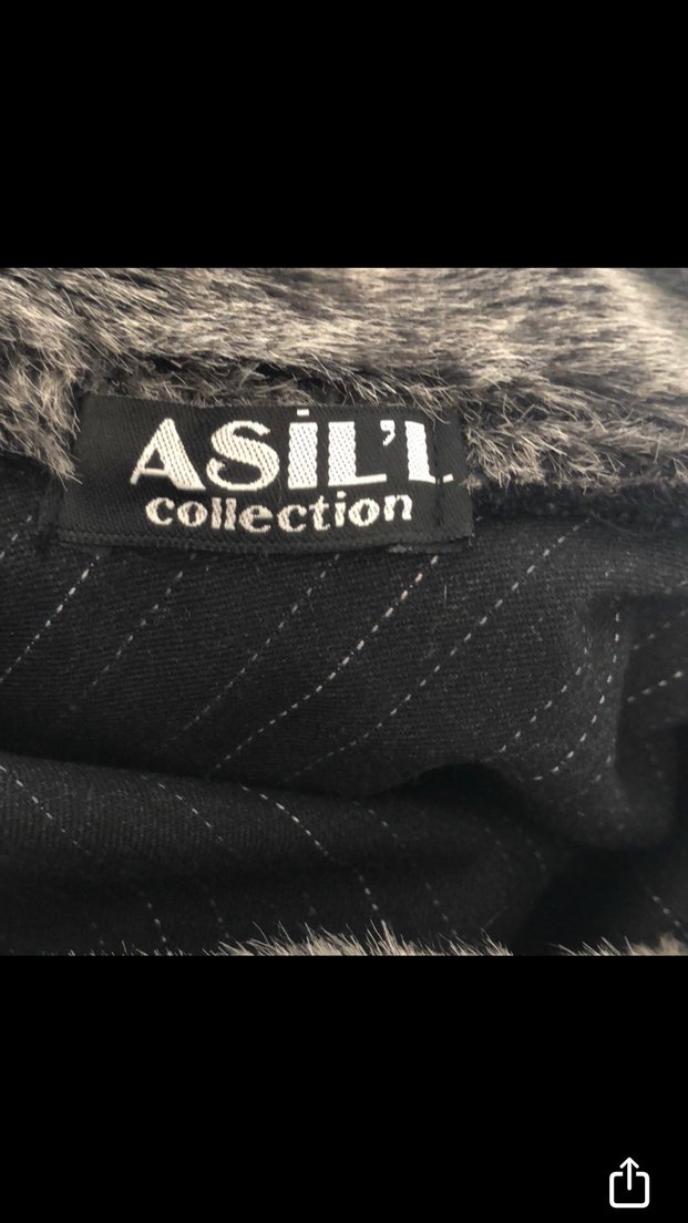 Gri Kürklü Yaka Detaylı Kadın Panço - Görsel 5