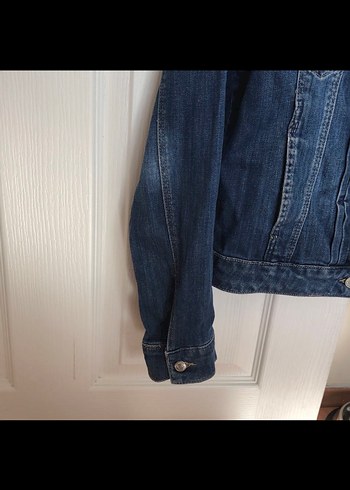 Kadın Lacivert Düğmeli Denim Ceket - Görsel 3