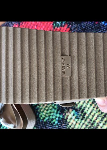 Tokalı Taba Renk Kadın Dolgu Topuk sandalet - Görsel 3