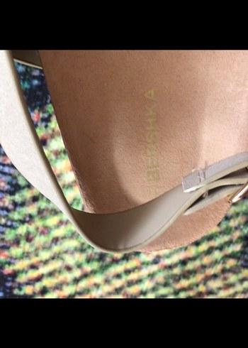 Tokalı Taba Renk Kadın Dolgu Topuk sandalet - Görsel 4