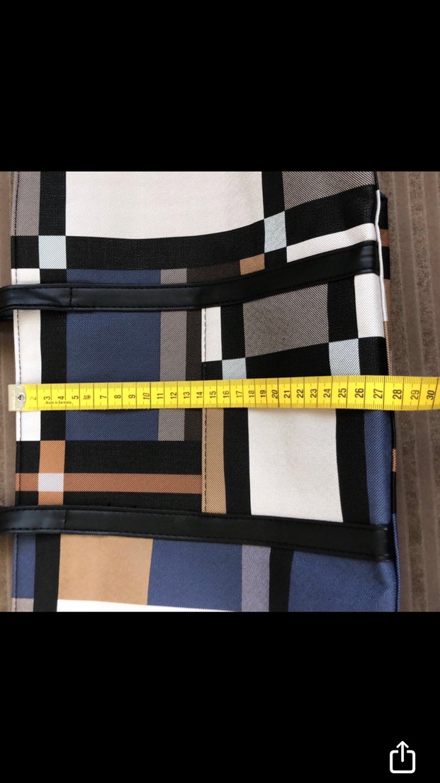 Kahverengi Ekose Desenli Kadın Çanta - Görsel 5