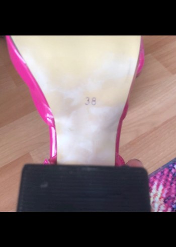 Parlak Pembe Platform Topuklu Kadın Ayakkabı - Görsel 4