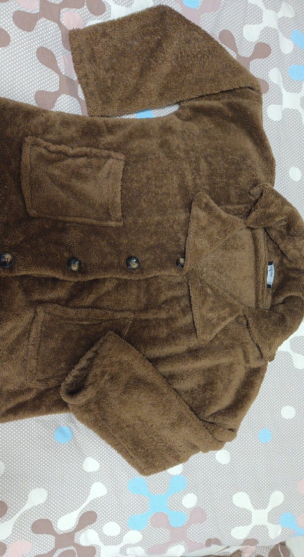 Düğmeli Kahverengi Midi Kadın Kaban - Görsel 2