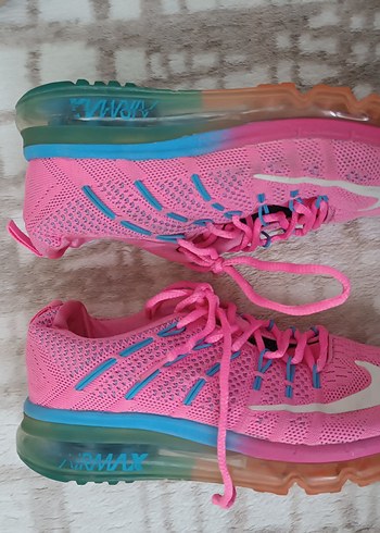 Pembe Bağcıklı Spor Kadın Sneaker - Görsel 3