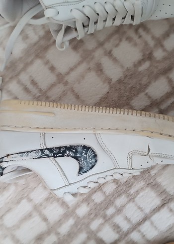 Gri Detaylı Beyaz Kadın Spor Ayakkabı - Görsel 5