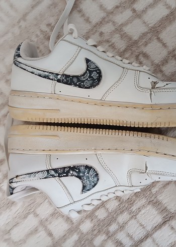 Gri Detaylı Beyaz Kadın Spor Ayakkabı - Görsel 6