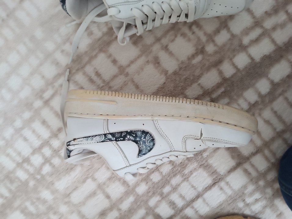 Gri Detaylı Beyaz Kadın Spor Ayakkabı - Görsel 5