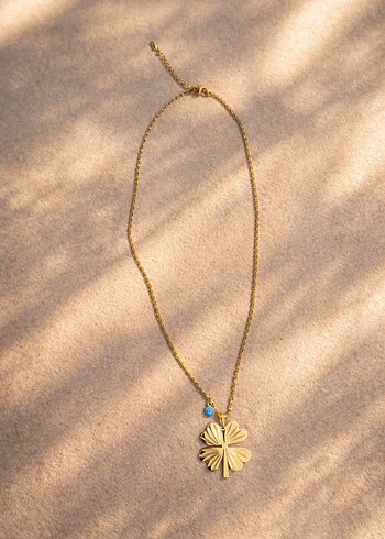 Dört Yapraklı Yonca Figürlü Kolye - Görsel 3