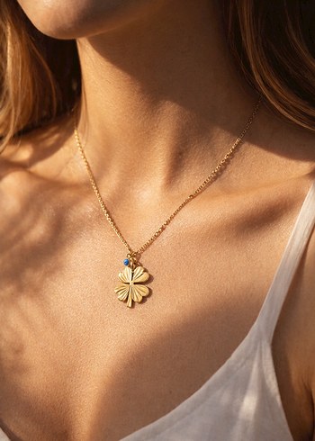 Dört Yapraklı Yonca Figürlü Kolye - Görsel 2