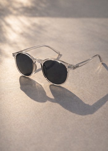 Füme Yuvarlak Model Erkek Güneş Gözlüğü - Görsel 2