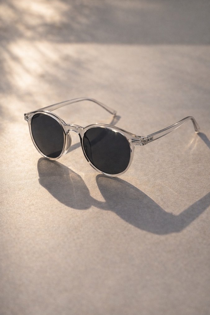 Füme Yuvarlak Model Erkek Güneş Gözlüğü - Görsel 2