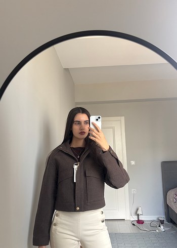 ZARA DİK YAKA YUMUŞAK CEKET - Görsel 10