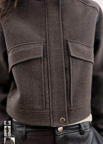 ZARA DİK YAKA YUMUŞAK CEKET - Görsel 3