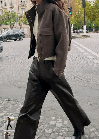 ZARA DİK YAKA YUMUŞAK CEKET - Görsel 4