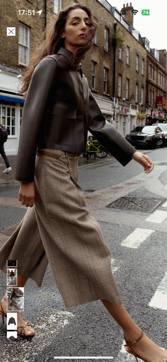 ZARA ŞARAP RENGİ KISA SUNİ DERİ CEKET - Görsel 5