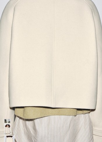 ZARA ZW COLLECTİON YÜNLÜ KISA KABAN - Görsel 4