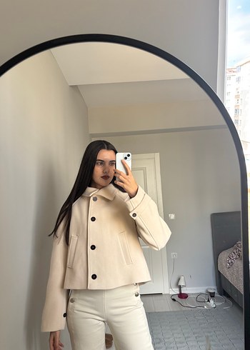 ZARA ZW COLLECTİON YÜNLÜ KISA KABAN - Görsel 10