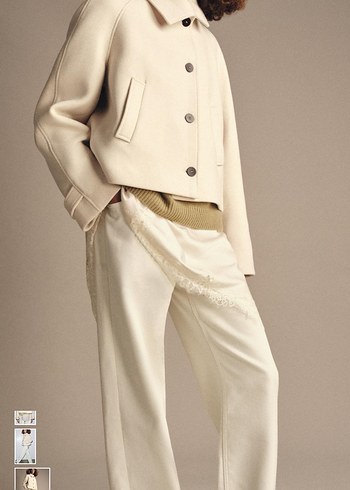 ZARA ZW COLLECTİON YÜNLÜ KISA KABAN - Görsel 6